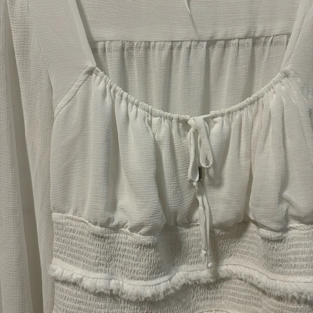 Free People Solid Lolita Blouse White